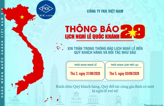 THÔNG BÁO LỊCH NGHỈ LỄ QUỐC KHÁNH VIỆT NAM 2/9/2026